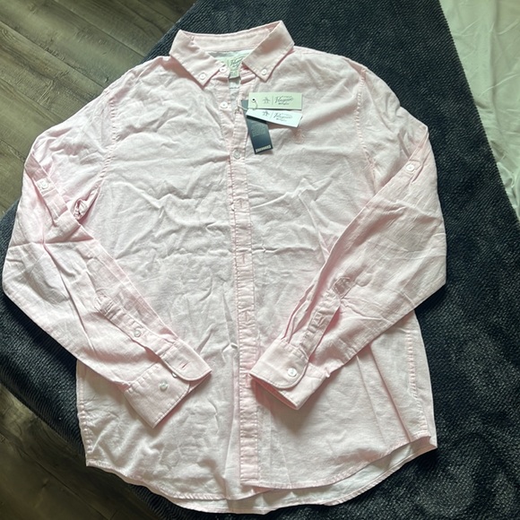 Pink penguin dress shirt, in size Medium. - Picture 2 of 2